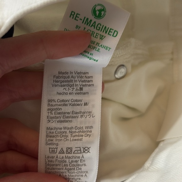 NWT J. Crew Classic Straight Jean in White Petite Fit sz 30P - Picture 11 of 11